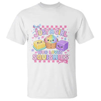 Just A Girl Who Loves Squishies T Shirt Cute Kawaii Dumpling Graphic Coquette Bow Girls