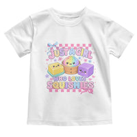 Just A Girl Who Loves Squishies Toddler T Shirt Cute Kawaii Dumpling Graphic Coquette Bow Girls