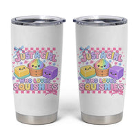 Just A Girl Who Loves Squishies Tumbler Cup Cute Kawaii Dumpling Graphic Coquette Bow Girls