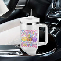 Just A Girl Who Loves Squishies Tumbler With Handle Cute Kawaii Dumpling Graphic Coquette Bow Girls