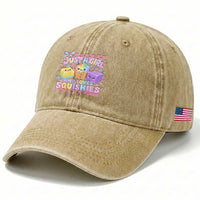Just A Girl Who Loves Squishies Washed Cotton Baseball Cap Cute Kawaii Dumpling Graphic Coquette Bow Girls