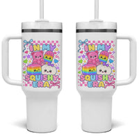 In My Squishy Era Tumbler With Handle Cute Kawaii Pastel Dumpling Graphic