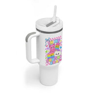 In My Squishy Era Tumbler With Handle Cute Kawaii Pastel Dumpling Graphic