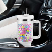 In My Squishy Era Tumbler With Handle Cute Kawaii Pastel Dumpling Graphic