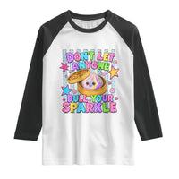 Squishy Lovers Raglan Shirt Dont Let Anyone Dull Your Sparkle Cute Rainbow Dumpling Graphic