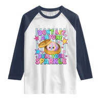 Squishy Lovers Raglan Shirt Dont Let Anyone Dull Your Sparkle Cute Rainbow Dumpling Graphic