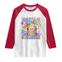 Squishy Lovers Raglan Shirt Dont Let Anyone Dull Your Sparkle Cute Rainbow Dumpling Graphic