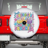 Just A Girl Who Loves Squishies Spare Tire Cover Cute Butter Dumpling Graphic Coquette Bow Girls