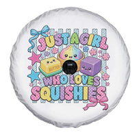 Just A Girl Who Loves Squishies Spare Tire Cover Cute Butter Dumpling Graphic Coquette Bow Girls
