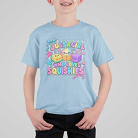 Just A Girl Who Loves Squishies T Shirt For Kid Cute Butter Dumpling Graphic Coquette Bow Girls