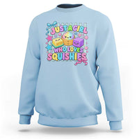 Just A Girl Who Loves Squishies Sweatshirt Cute Butter Dumpling Graphic Coquette Bow Girls