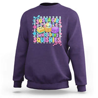 Just A Girl Who Loves Squishies Sweatshirt Cute Butter Dumpling Graphic Coquette Bow Girls