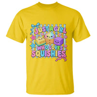 Just A Girl Who Loves Squishies T Shirt Cute Butter Dumpling Graphic Coquette Bow Girls