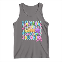 Just A Girl Who Loves Squishies Tank Top Cute Butter Dumpling Graphic Coquette Bow Girls