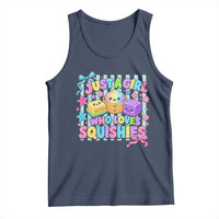 Just A Girl Who Loves Squishies Tank Top Cute Butter Dumpling Graphic Coquette Bow Girls