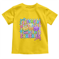 Just A Girl Who Loves Squishies Toddler T Shirt Cute Butter Dumpling Graphic Coquette Bow Girls