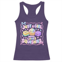 Just A Girl Who Loves Squishies Racerback Tank Top Squishy Lovers Kawaii Dumpling Graphic Coquette Bow Girls