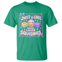 Just A Girl Who Loves Squishies T Shirt Squishy Lovers Kawaii Dumpling Graphic Coquette Bow Girls
