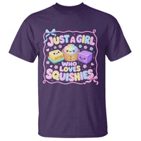 Just A Girl Who Loves Squishies T Shirt Squishy Lovers Kawaii Dumpling Graphic Coquette Bow Girls