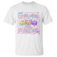 Just A Girl Who Loves Squishies T Shirt Squishy Lovers Kawaii Dumpling Graphic Coquette Bow Girls