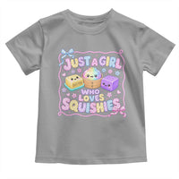 Just A Girl Who Loves Squishies Toddler T Shirt Squishy Lovers Kawaii Dumpling Graphic Coquette Bow Girls