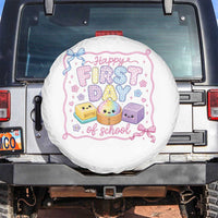 Happy First Day Of School Cute Kawaii Squishy Back To School Graphic Spare Tire Cover