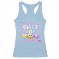 Happy First Day Of School Cute Kawaii Squishy Back To School Graphic Racerback Tank Top