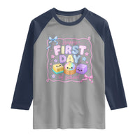 Happy First Day Of School Cute Kawaii Squishy Back To School Graphic Raglan Shirt