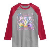 Happy First Day Of School Cute Kawaii Squishy Back To School Graphic Raglan Shirt