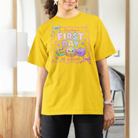 Happy First Day Of School Cute Kawaii Squishy Back To School Graphic T Shirt For Women