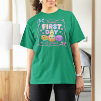 Happy First Day Of School Cute Kawaii Squishy Back To School Graphic T Shirt For Women