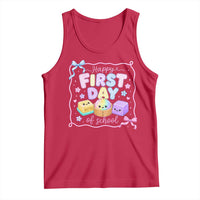 Happy First Day Of School Cute Kawaii Squishy Back To School Graphic Tank Top