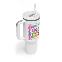 Happy To See Your Face Cute Teacher Back To School Graphic Tumbler With Handle