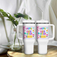 Happy To See Your Face Cute Teacher Back To School Graphic Tumbler With Handle