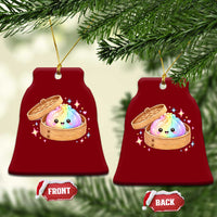Cute Rainbow Dumpling Squishy Ceramic Ornament Kawaii Graphic