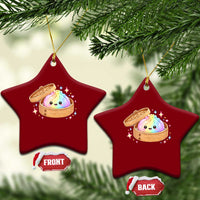 Cute Rainbow Dumpling Squishy Ceramic Ornament Kawaii Graphic