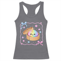 Squishy Lovers Racerback Tank Top Cute Dumpling Graphic Coquette Bow Girls