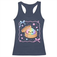Squishy Lovers Racerback Tank Top Cute Dumpling Graphic Coquette Bow Girls