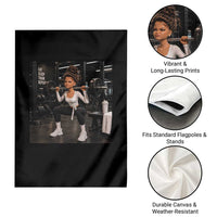 Disgusting Gym Girl Funny Workout Meme Garden Flag Humor Fitness Lovers