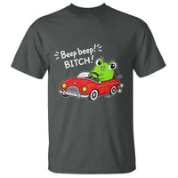 Beep Beep Frog T Shirt Funny Driving Frog Red Convertible Car Graphic