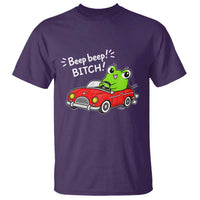 Beep Beep Frog T Shirt Funny Driving Frog Red Convertible Car Graphic