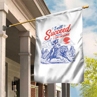 I Will Succeed Because I Am Insane Cowgirl Riding Tiger Vintage Graphic Garden Flag