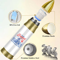 I Will Succeed Because I Am Insane Cowgirl Riding Tiger Vintage Graphic Bullet Tumbler