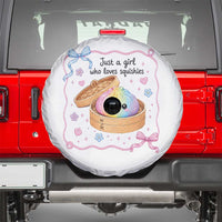 Just A Girl Who Loves Squishies Spare Tire Cover Cute Dumpling Graphic Coquette Bow Girls