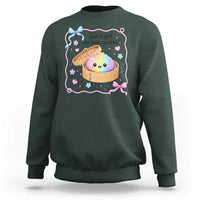 Just A Girl Who Loves Squishies Sweatshirt Cute Dumpling Graphic Coquette Bow Girls