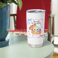Just A Girl Who Loves Squishies Tumbler Cup Cute Dumpling Graphic Coquette Bow Girls