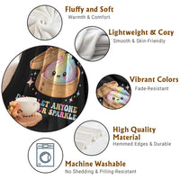 Dont Let Anyone Dull Your Sparkle Cute Rainbow Dumpling Squishy Graphic Throw Blanket