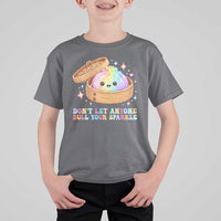 Dont Let Anyone Dull Your Sparkle Cute Rainbow Dumpling Squishy Graphic T Shirt For Kid