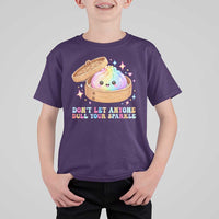 Dont Let Anyone Dull Your Sparkle Cute Rainbow Dumpling Squishy Graphic T Shirt For Kid