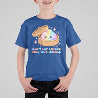 Dont Let Anyone Dull Your Sparkle Cute Rainbow Dumpling Squishy Graphic T Shirt For Kid